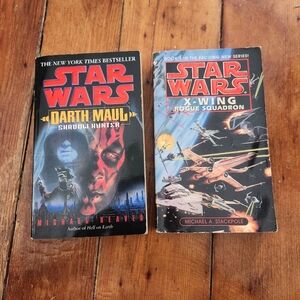 Vintage Star Wars Books Darth Maul Shadow Hunter X-Wing Rogue Squadron